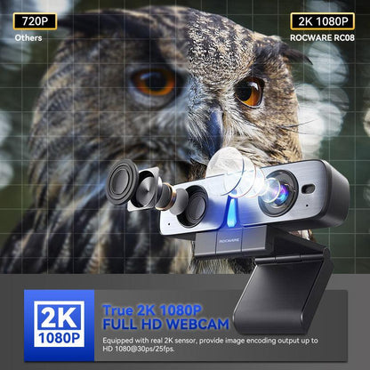 RC08 All-in-one 1080p Webcam with Speaker and Mic